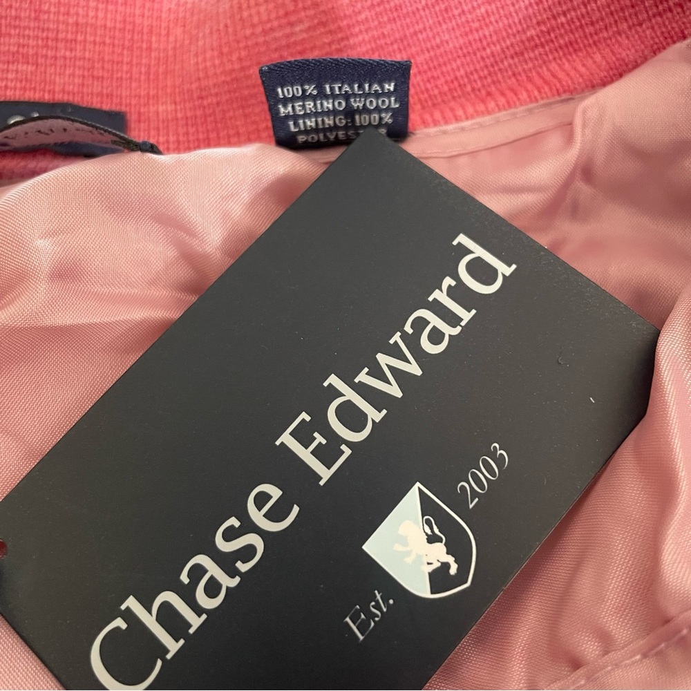 Chase Edward Italian Merino Wool Men’s Quarter Zip Sweater, NWT - Picture 7 of 8